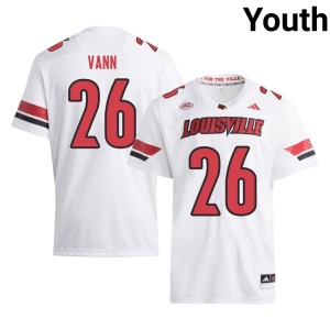 Youth Louisville Cardinals College Football White Jordan Vann #26 2026-27 Jersey 435988-402
