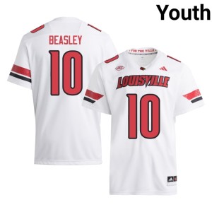 Youth College Football #10 Game Cardiac Cards White Kaleb Beasley Jerseys 794828-573