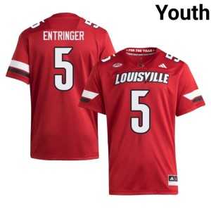 Youth Stitched College Football Koen Entringer Red #5 Cardinal Nation Jersey 412300-353