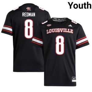 Youth Official #8 Louisville College Football Black Lamar Jackson Jersey 637919-396