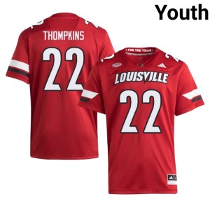 Youth College Football 2026 #22 Red Lekhy Thompkins University of Louisville Jerseys 131900-656
