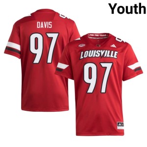Youth UL Cardinals Maurice Davis #97 Red College Football Limited Jerseys 403232-774