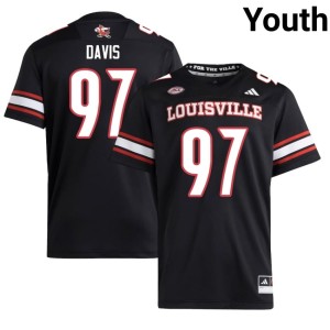 Youth Black High School College Football #97 Cardinal Nation Maurice Davis Jersey 934688-472