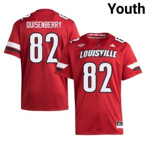Youth Cards Red Official #82 Montavin Quisenberry College Football Jerseys 965708-753