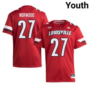 Youth #27 The Cards Game College Football Myles Norwood Red Jersey 963541-779