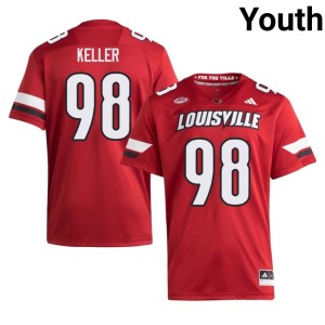 Youth Nick Keller Red The Cards #98 University College Football Jersey 437956-815
