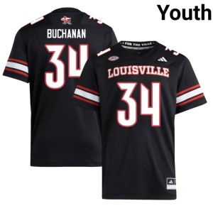 Youth Louisville Ray Buchanan College Football #34 Game Black Jersey 527978-198
