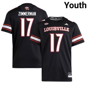 Youth Cardinal Nation Ryan Zimmerman Black #17 College Football Limited Jerseys 329512-655