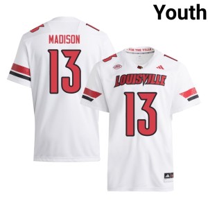 Youth #13 College Football White Cards University Sam Madison Jerseys 210382-879