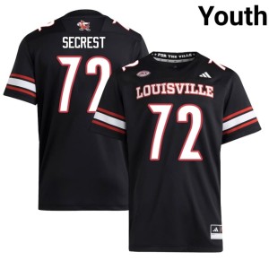 Youth College Football #72 Player Sam Secrest Black The Cards Jerseys 147057-505