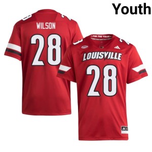 Youth #28 2026 Red Santana Wilson U of L Cardinals College Football Jersey 461599-558