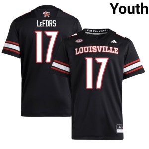 Youth 2026 Stefan LeFors #17 Black College Football Card Nation Jerseys 609085-207