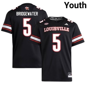 Youth Black College Football #5 2026-27 University of Louisville Teddy Bridgewater Jerseys 631727-345