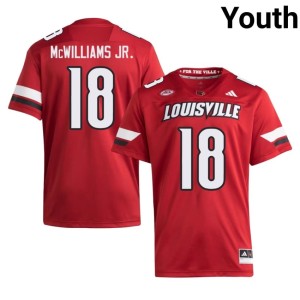 Youth Terrence McWilliams Jr. #18 2026 UL Cardinals Red College Football Jersey 695663-605