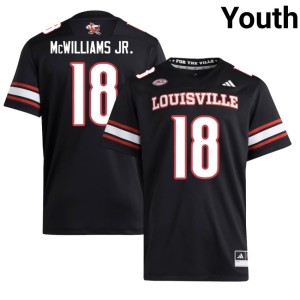 Youth Terrence McWilliams Jr. Game Louisville College Football #18 Black Jerseys 682273-194