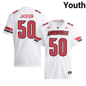 Youth Limited White #50 Cardinals College Football Tom Jackson Jersey 942637-389