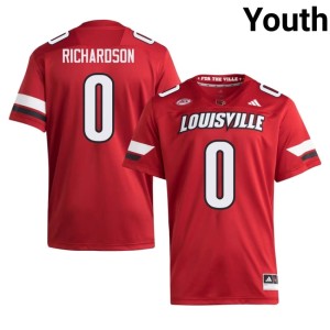 Youth Red 2026-27 Louisville Cardinals #0 College Football Tre Richardson Jersey 700536-947