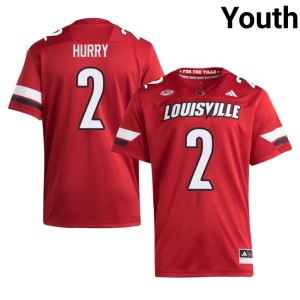 Youth Replica Louisville Cardinals #2 TreyShun Hurry College Football Red Jerseys 347134-114
