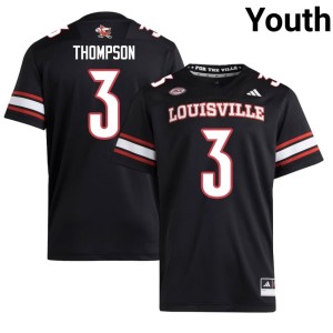 Youth Black Cardiac Cards College Football NCAA Tyler Thompson #3 Jerseys 783588-931