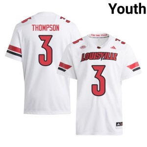 Youth White Alumni #3 Tyler Thompson College Football Cards Jersey 133358-109